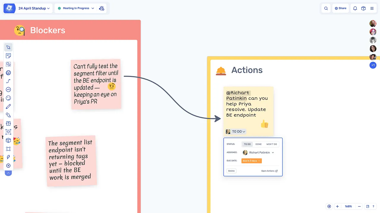 Highlight and track blockers