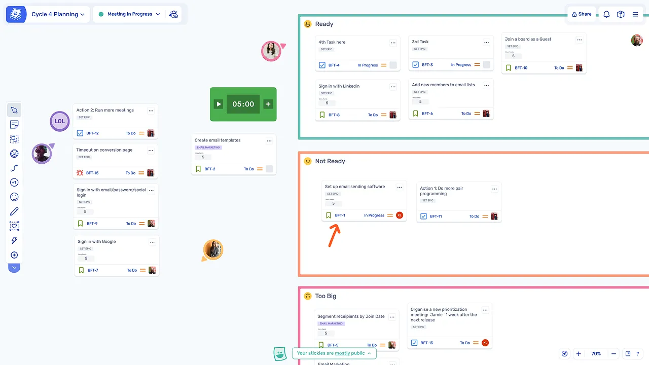 Sort items by readiness